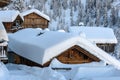 Cuneaz in winter, Ayas valley (north Italy) Royalty Free Stock Photo