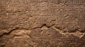 Cuneiform of Babylon in Mesopotamia carved into ancient stone wall Royalty Free Stock Photo