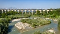 Cuneo: old bridge over the river Stura di Demonte Royalty Free Stock Photo