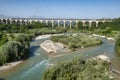 Cuneo: old bridge over the river Stura di Demonte Royalty Free Stock Photo