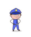 Cunning Inspector Character Vector Royalty Free Stock Photo