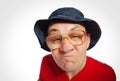 Cunning man, funny face. Royalty Free Stock Photo