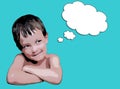 Cute boy daydreaming Royalty Free Stock Photo