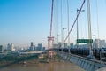 Cuntan Yangtze River Bridge Under the sunny morning sun