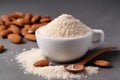 Cup almond flour powder. Generate Ai