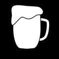 Cup beer white color icon . Royalty Free Stock Photo