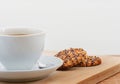 Cup of black coffee with butter biscuit Royalty Free Stock Photo