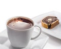 Cup of black coffee and cake Royalty Free Stock Photo