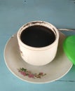a cup of black coffee in the morning full of joy and hope Royalty Free Stock Photo