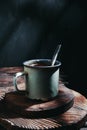 A cup of black coffee on stilllife photography