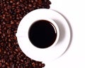 Cup of black hot coffe Royalty Free Stock Photo