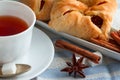 Cup of black tea. on white background Royalty Free Stock Photo