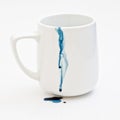 Cup with blue paint