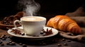 cup breakfast coffee drink cappuccino Royalty Free Stock Photo