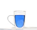 Cup butterfly pea flower blue tea. Healthy detox herbal drink Royalty Free Stock Photo