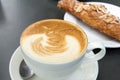 Cup of Caffe Latte Closeup Royalty Free Stock Photo