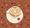 Cup of caffee latte Royalty Free Stock Photo