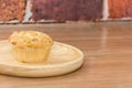 Cup cake with almond topping Royalty Free Stock Photo