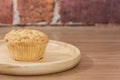 Cup cake with almond topping Royalty Free Stock Photo