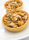 Cup cake , caramel nuts tart Royalty Free Stock Photo