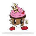 Cup cake cartoon