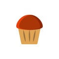 cup cake colored illustration. Element of colored food icon for mobile concept and web apps. Detailed cup cake icon can be used Royalty Free Stock Photo