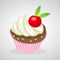 Cup cake icons great for any use. Vector EPS10. Royalty Free Stock Photo