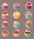 Cup-cake stickers Royalty Free Stock Photo