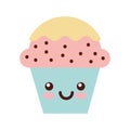 Cup cake sweet kawaii character