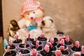 Cup cakes with blur background served in Baby shower ceremony Royalty Free Stock Photo