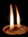 Burning candles in the dark. Blurred of Candles Light, defocused abstract background
