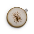 Cup of cappuccino coffee isolate on white background Royalty Free Stock Photo