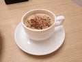 A cup cappucino Royalty Free Stock Photo
