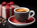 cup of Christmas coffee expresso Royalty Free Stock Photo