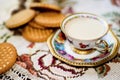 Cup of cofeee with cookies