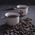 Cup of Coffe with Flower Royalty Free Stock Photo