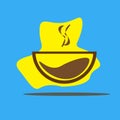 Cup of Coffe icon vector illustration with flat style design.