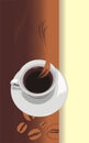 Cup with coffee. Abstract background for wrapping