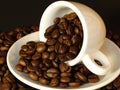 Cup and coffee beans Royalty Free Stock Photo