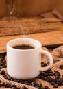 Cup of coffee with beans still life Royalty Free Stock Photo