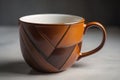 Cup of coffee. Beautiful and stylish coffee cup on a solid colored background. ai generative