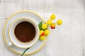 A coffee om springtime Royalty Free Stock Photo