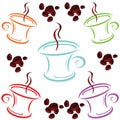 Cup of coffee cartoon art vector