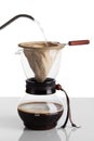 Cup of coffee and chemex Royalty Free Stock Photo