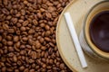 Cup of coffee and cigarette Royalty Free Stock Photo