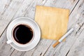 Cup of coffee with cigarette Royalty Free Stock Photo