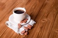 Cup of coffee with coffee biscuits Royalty Free Stock Photo