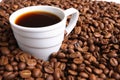 Cup coffee And coffee grain