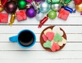 Cup of coffee and cookie Royalty Free Stock Photo