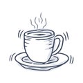 A Cup of Coffee doodle icon vector illustration